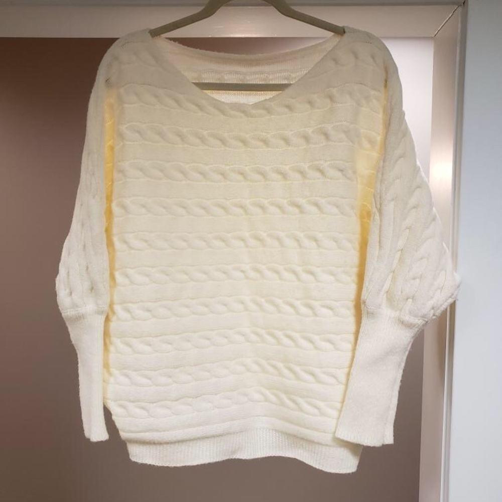Cream Boatneck Women's Sweater